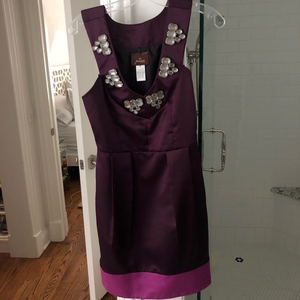 Nordstrom Plum Dress with Jeweled Detailing
